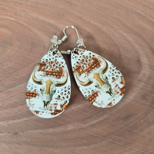 Cow Skull Earrings