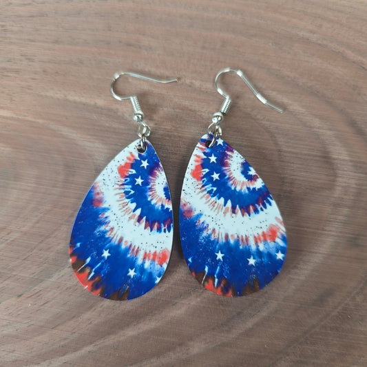 RWB Tie Dye Earrings